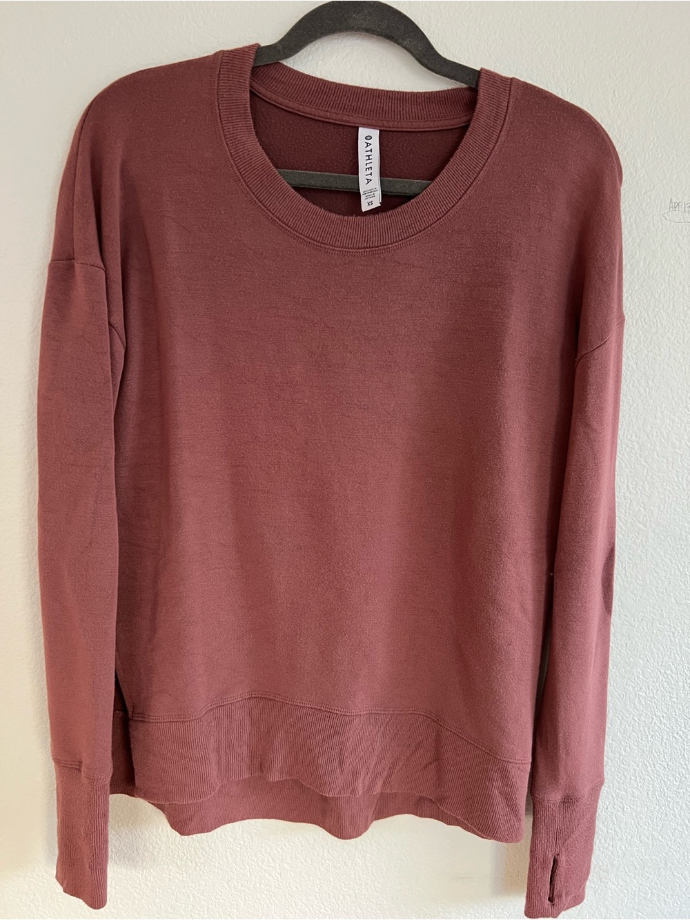 Athleta Dusty Rose Crewneck Pullover Sweatshirt